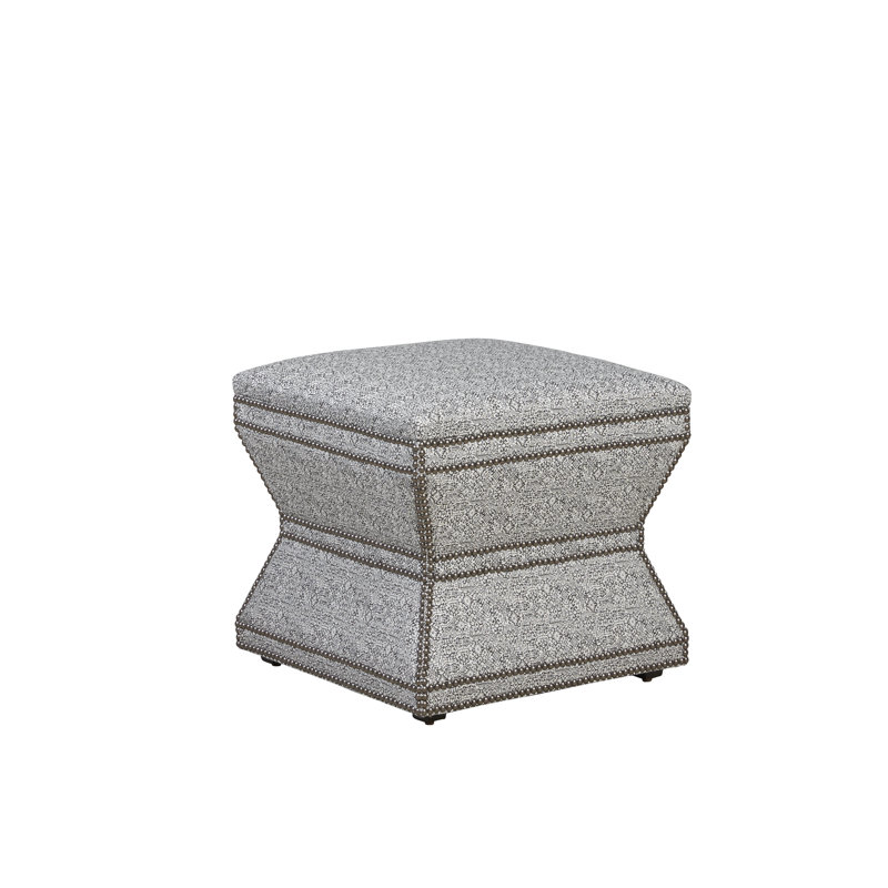 Anniston 20.5" Wide Standard Ottoman, Onyx Acrylic