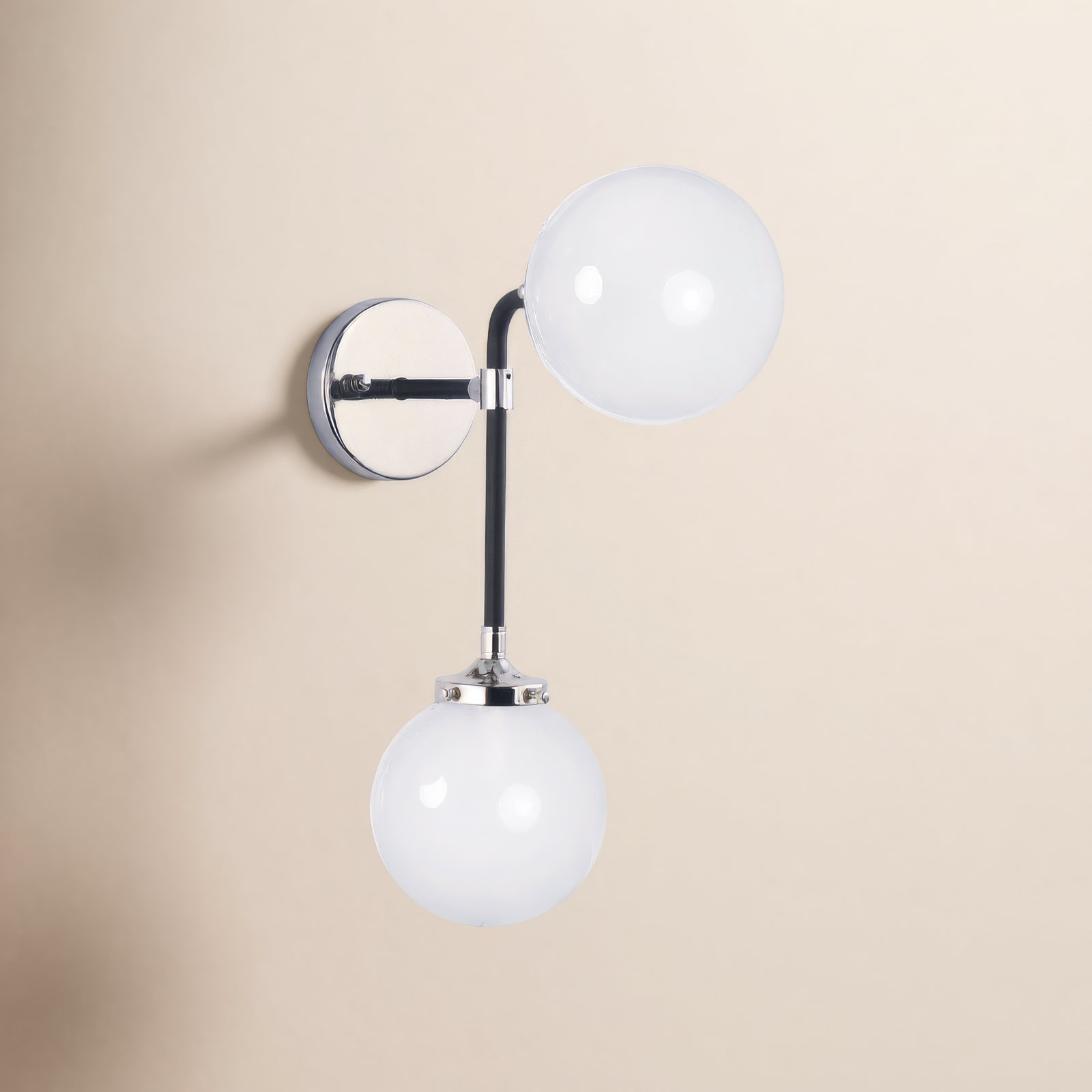 Balko 2 Light Glass Dimmable Armed Sconce