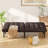 Convertible Futon Sofa Bed With 5-Angle Adjustable Backrest And 2 Pillows, Modern Style Faux Leather Folding Sleeper Couch Tufted Recliner Lounge With Metal Frame And Legs, For Living Room Home Furniture-825380294