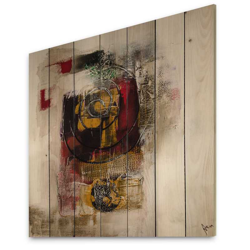 «Abstract Energetic Color Dance IV», reproduction sur bois sans cadre, H 30 po x l 30 po x P 1 po
