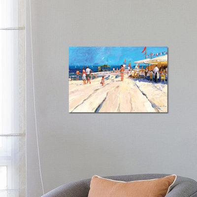 Beach Café At Midday 1 Piece Wrapped Canvas Wall Art