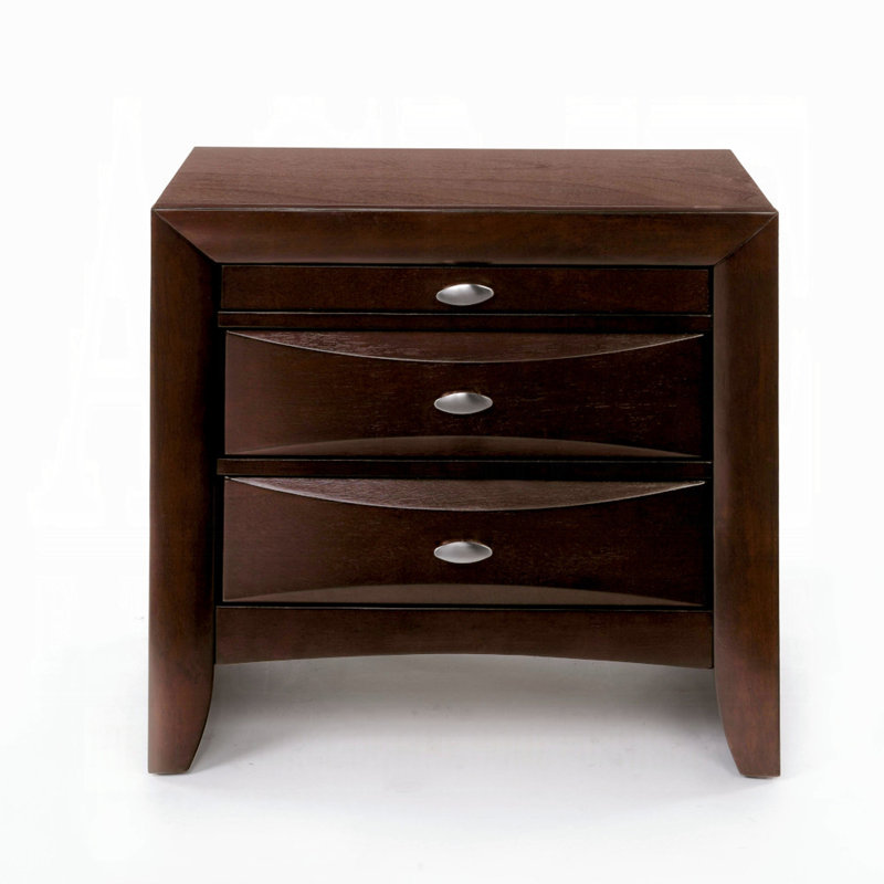 Table de chevet 1 pièce avec deux tiroirs de rangement et plateau de rangement