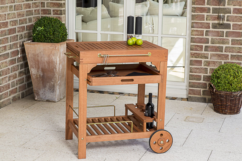 Aaniya Solid Wood Bar Cart