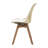  Fashank 19''W Modern Elegant Shell Upholstered Clear Brown Camel Dining Chairs with Solid Wood for Bedroom, Kitchen-273245493