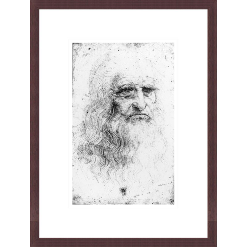 Autoportrait par Léonard de Vinci, impression giclée sur cadre, H 16,75 po x l 12,67 po