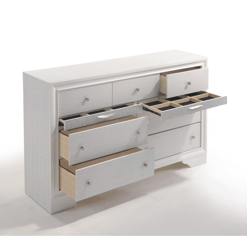 Commode 9 tiroirs Jubi, Blanc