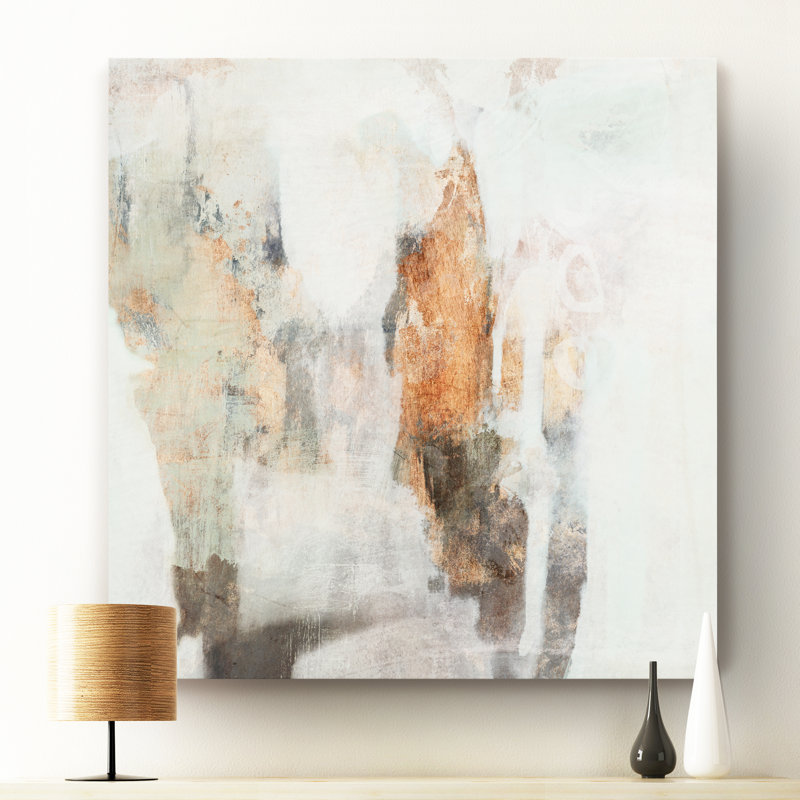 «Burnish Mint II», peinture sur toile, H 10 po x l 10 po x P 1,5 po, Toile tendue