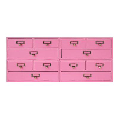 Organisateur de bureau empilable en bois avec 12 tiroirs