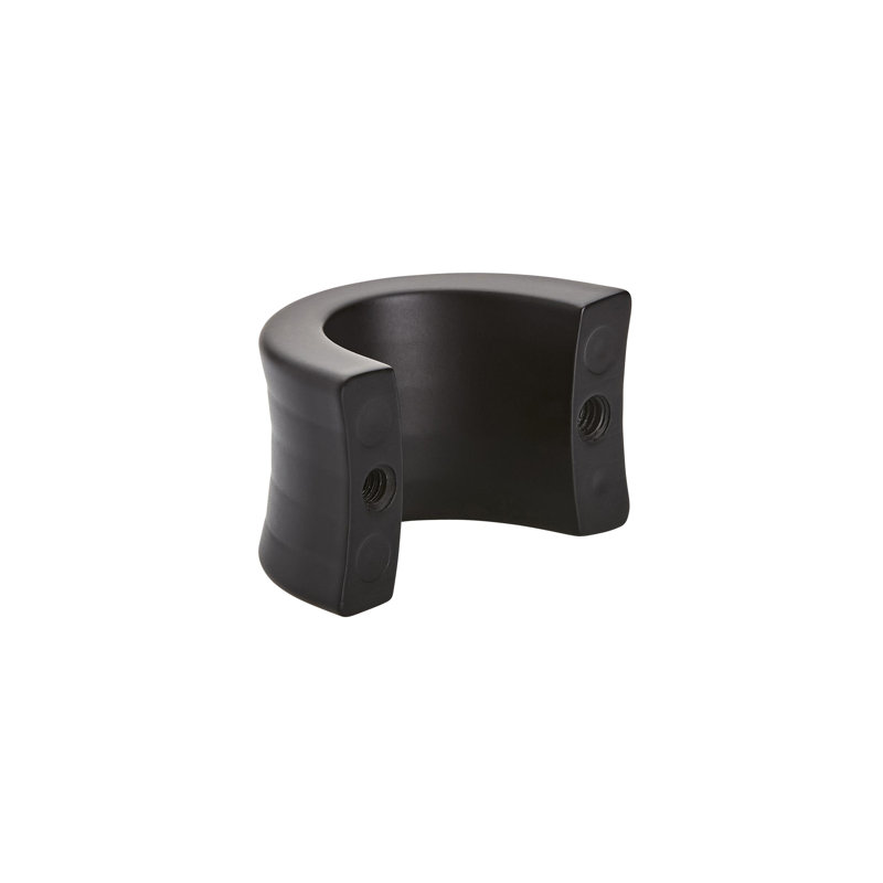 Poignée arche concentrique, Noir mat, 1.25"
