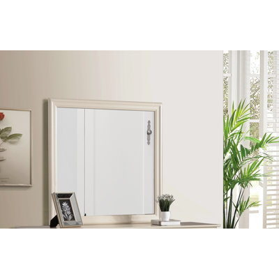 Miroir d'appoint beige G3175-m - panneau de particules, 38 po x 1 po 38 po, poids de 23 lb dans le salon debout 37,17 po 1,03 po 37,17 po,