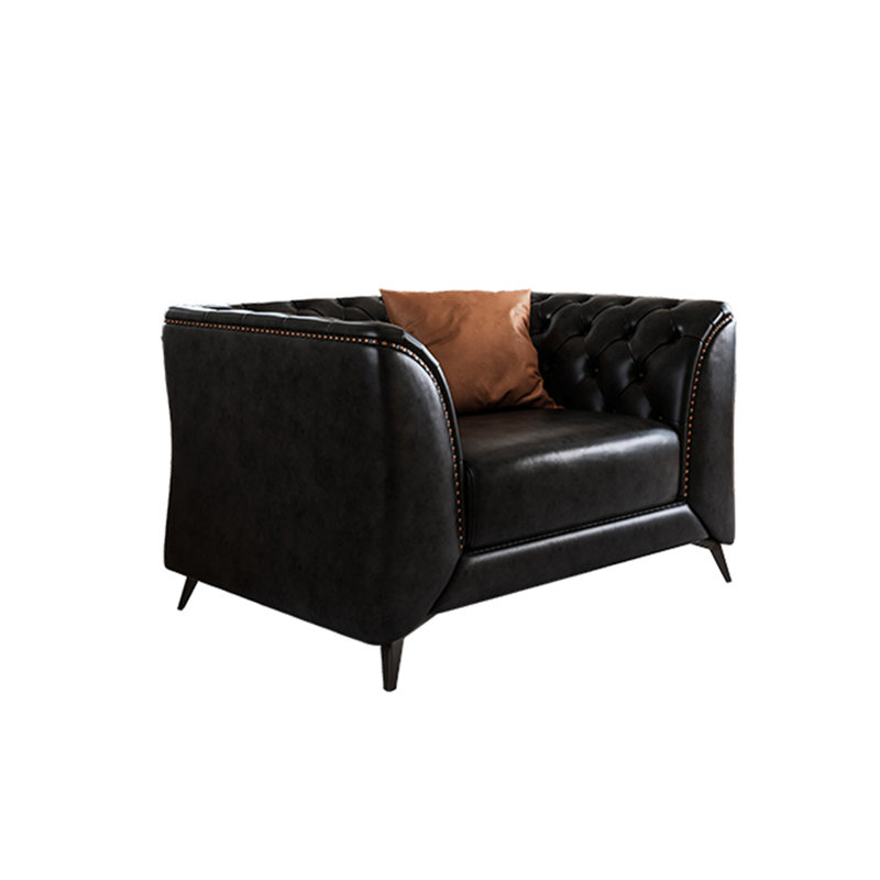 Chaise en cuir de style américain Chaise rétro moderne