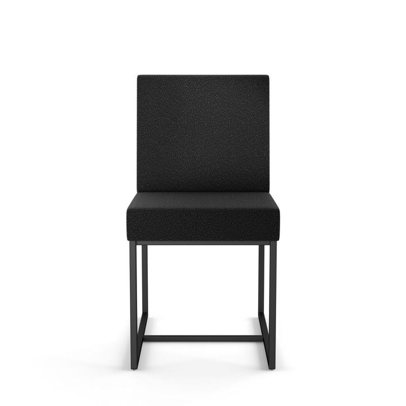 Chaise d'appoint rembourrée Ninh, Noir, Gris anthracite