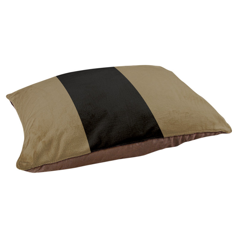 Coussin pour chien hockey Las Vegas, Petit (l 28 po x P 18 po x H 9,5 po), Doré métallique / noir / doré métallique
