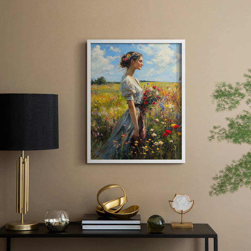 Reproduction encadrée WOMEN Series CCLxxx - bois massif, Gris clair, H 30 po x l 24 po