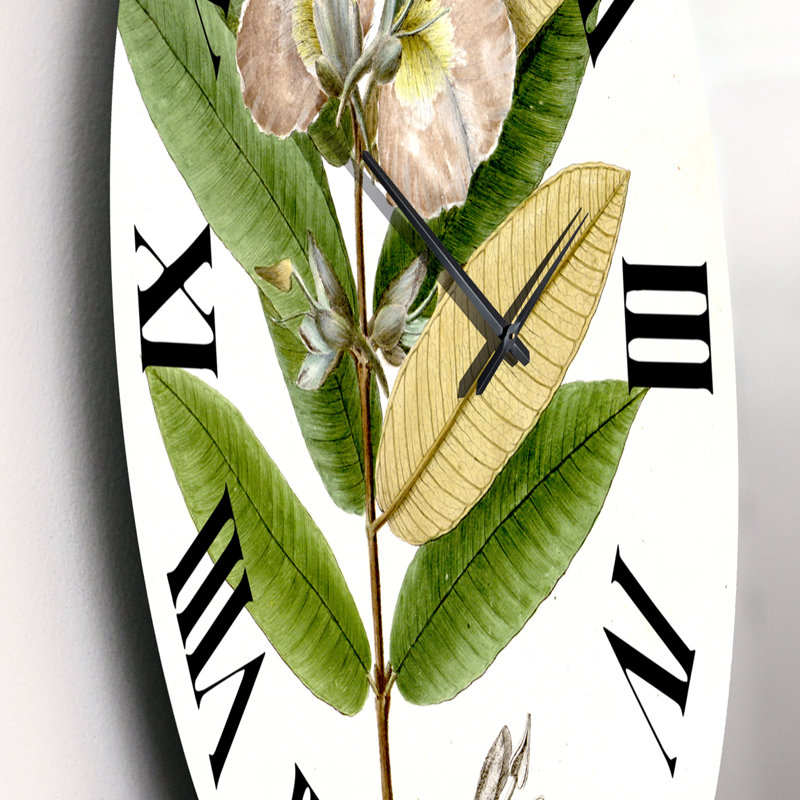 Vintage Blossoming Flower II - Horloge murale traditionnelle, Petit