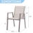 Outdoor PVC-coated polyester Dining Chairs Set of 6, Patio Stacking Armchair with Metal Frame and Backrest for Outdoor-1700611853