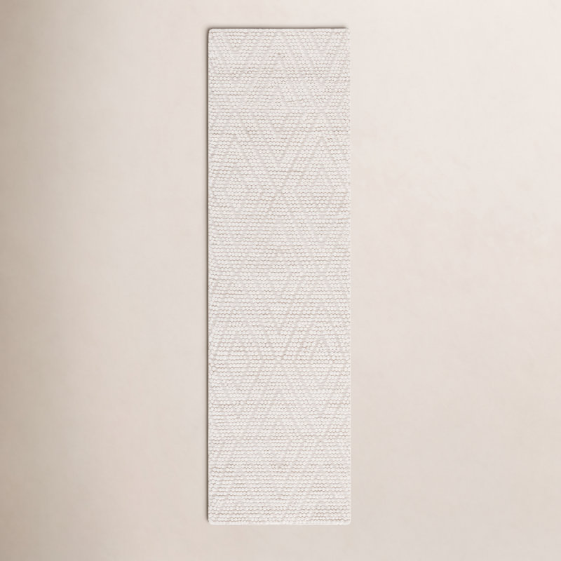 Elle Handmade Ivory Rug, Runner 2'3" x 10'