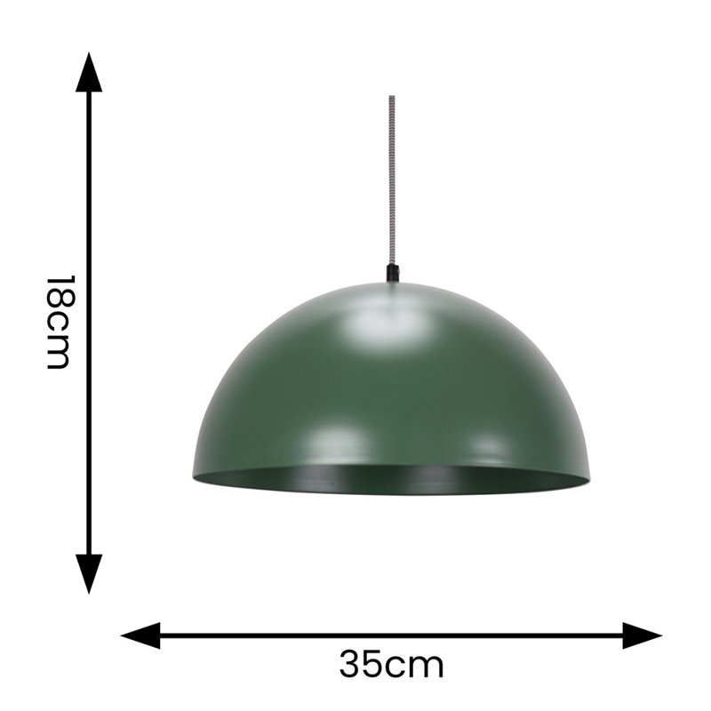 Roho 1 - Light Matte Pendant, No, Forest Green