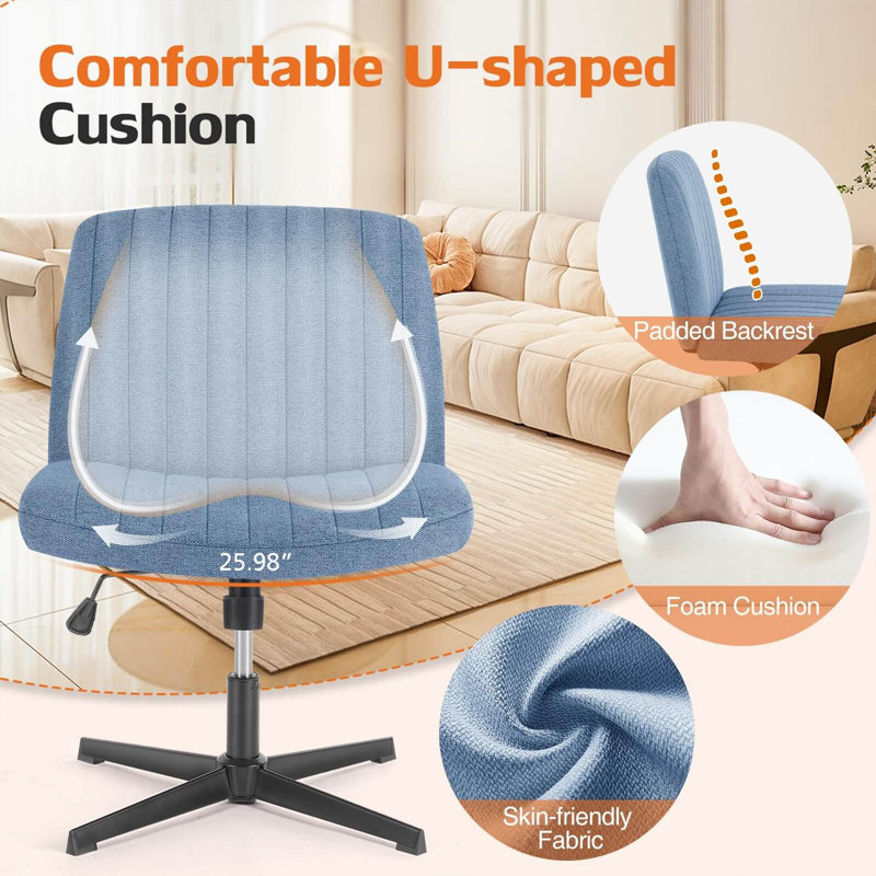 Chaise de bureau pivotante pour la maison, Blue