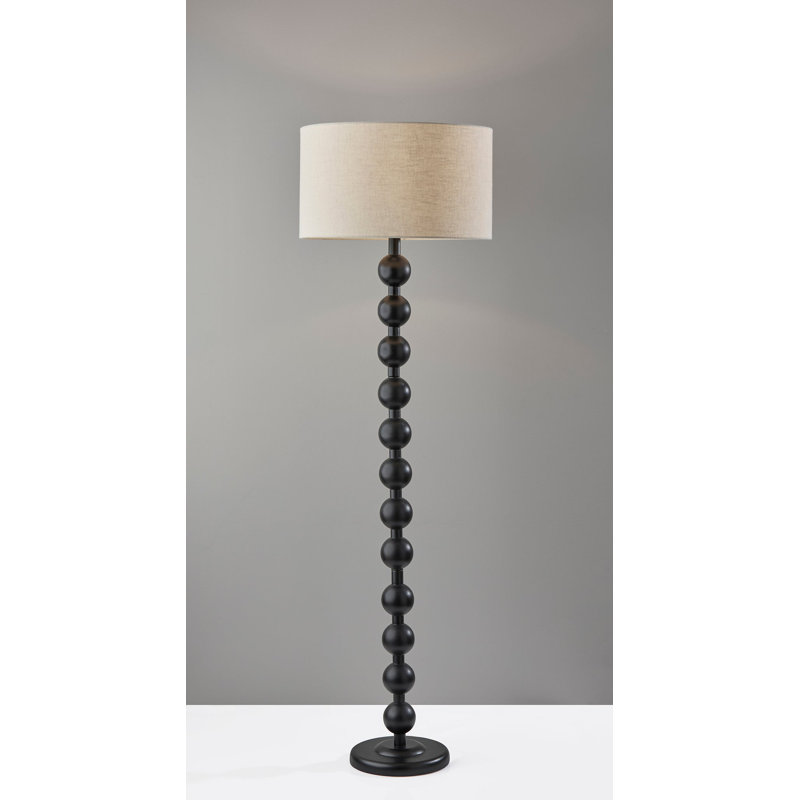 Lampe sur pied 62 po Levy, Noir