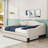 Full Upholstered Daybed with Twin Size Trundle