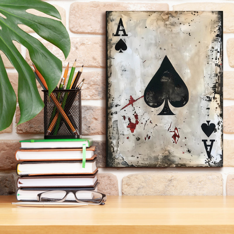 Art mural sur toile Williston Forge «Ace Of Spades» par Andreas Magnusson, H 16 po x l 12 po x P 0,75 po