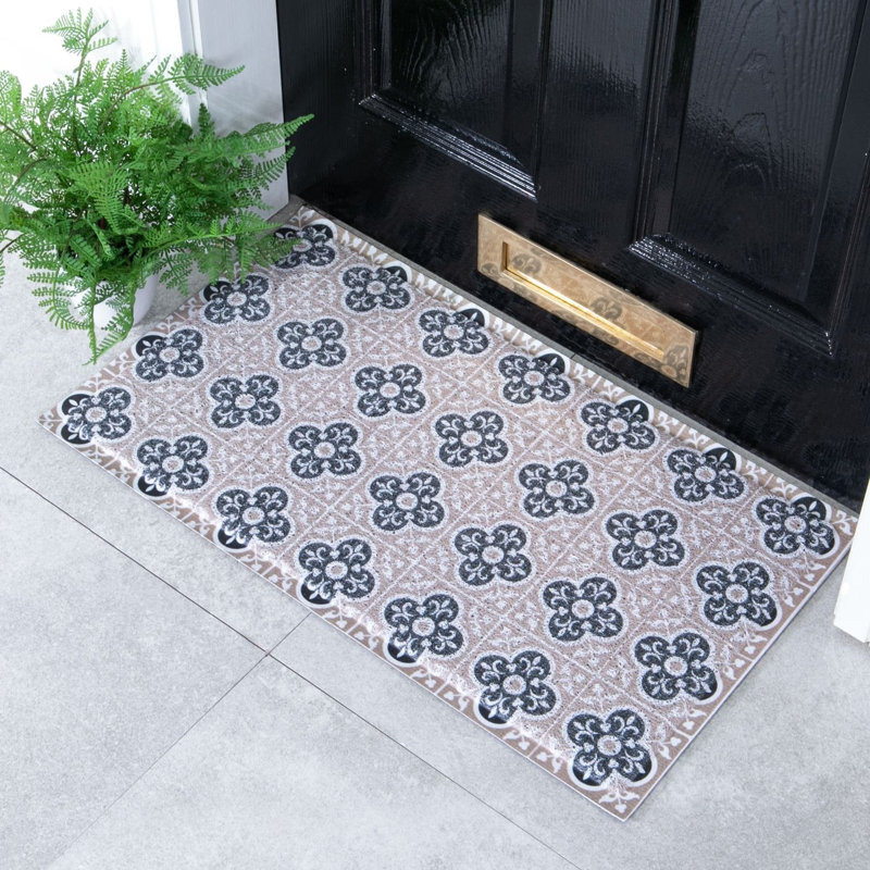 Lareina Non-Slip Floral Indoor Doormat