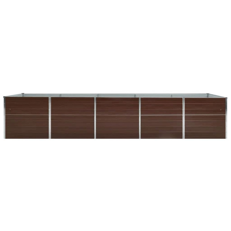 Nichols Handmade Metal Raised Garden Bed, Brown