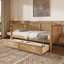 Lit de jour en rotin de style traditionnel avec 2 tiroirs pour un espace limité, chambre d'amis, aucun sommier nécessaire