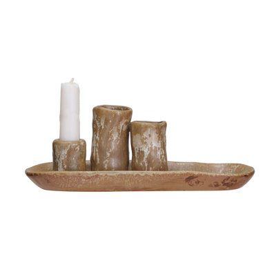 3.25'' H Stoneware Tabletop Candlestick