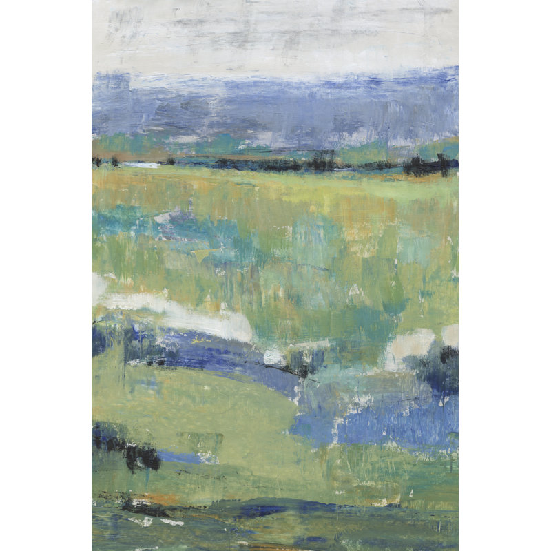 Front Range View II by Tim OToole - Painting on Canvas, Black Floater Framed, 91cm H x 61cm W