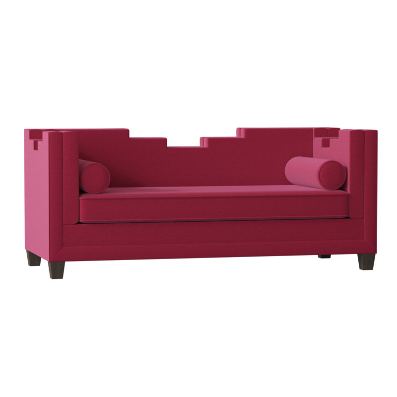 Canapé Bella, Fuchsia Tess, Gris mousse