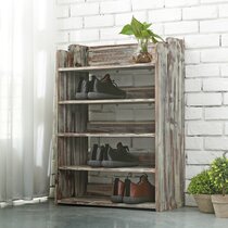 Rustic Shoe Rack / Boot Storage Bench – Rusticabby