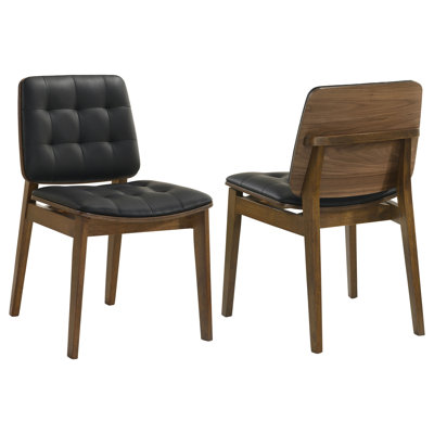 Stahl Upholstered Dining Side Chair Walnut