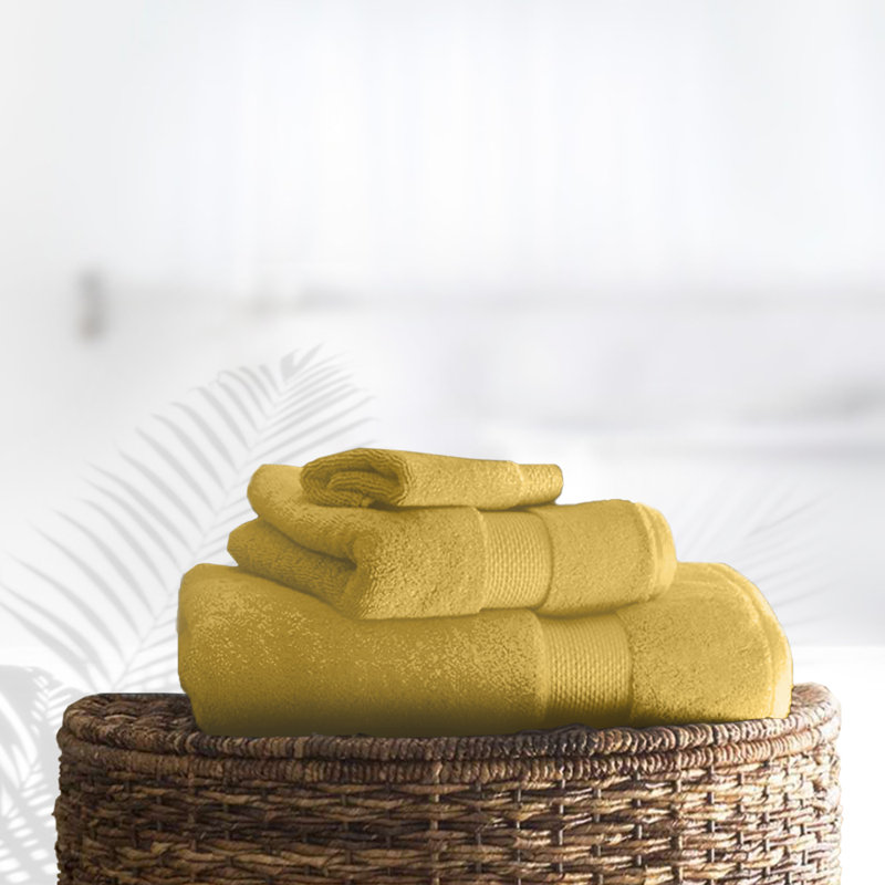 Miami 2 Piece Bath Sheet Same-Size Bale, Jumbo Bath Sheet - 2 Pack, Ochre