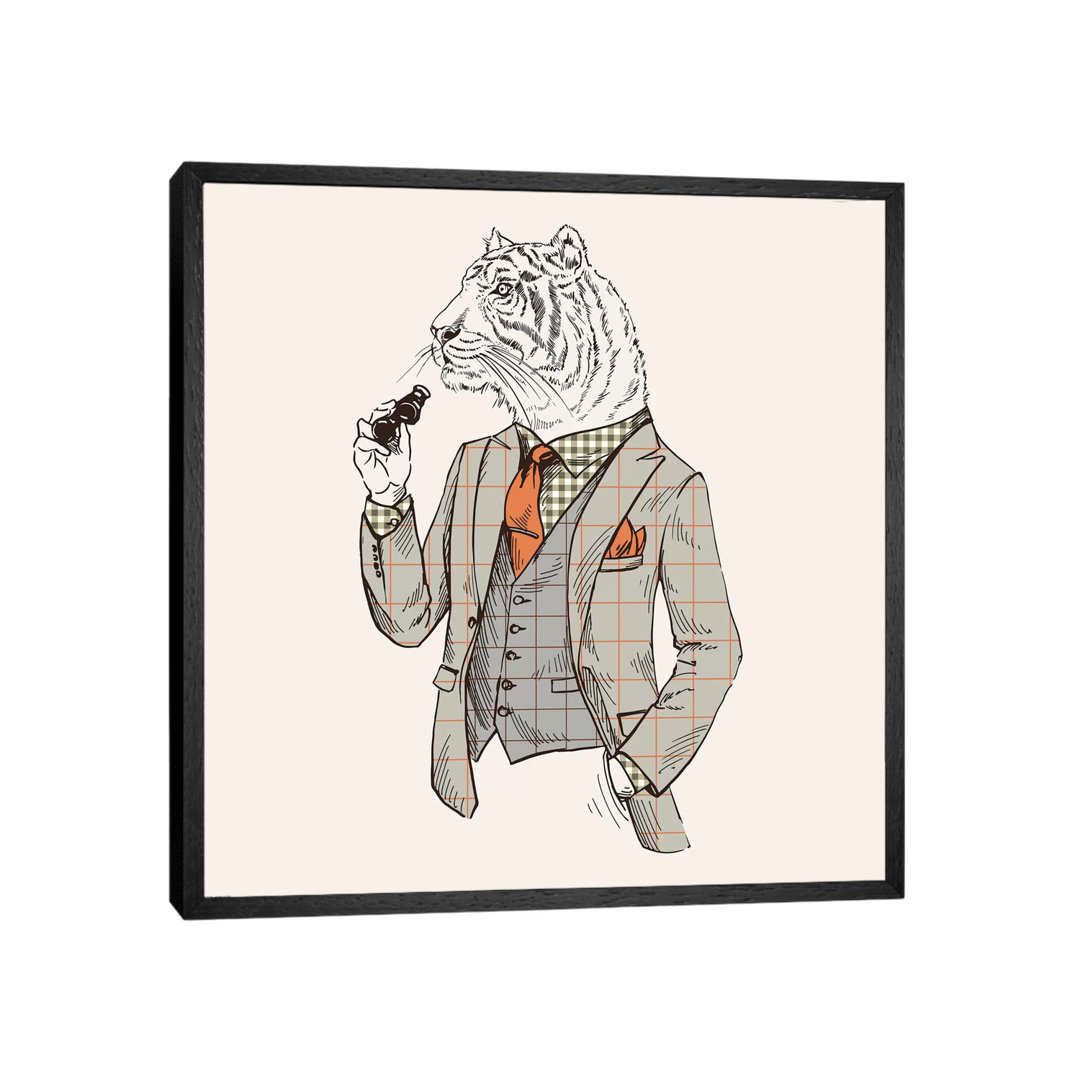 Tiger-Man - Floater Frame Print on Canvas