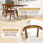 Space-saving Wood Upholstered Dining Chair Set Of 2 With Padded Seat & Curved Back-1322624812