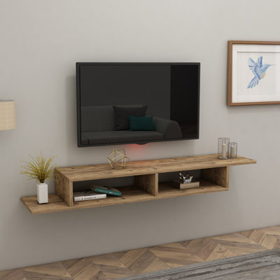 Modern TV Stand, Atlantic Pine Colour, 47.2 x 11.6 x 7.2 inches | 100% Melamine Coated Particle Board, Thickness: 0.7 inches | Rustic & Contemporary Design, Perfect for Living Room & Entertainment Spaces