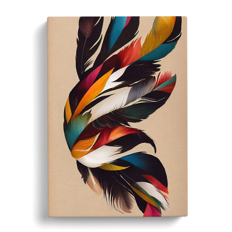 Surprising Feathers - Wrapped Canvas, 50cm H x 35cm W x 3cm D