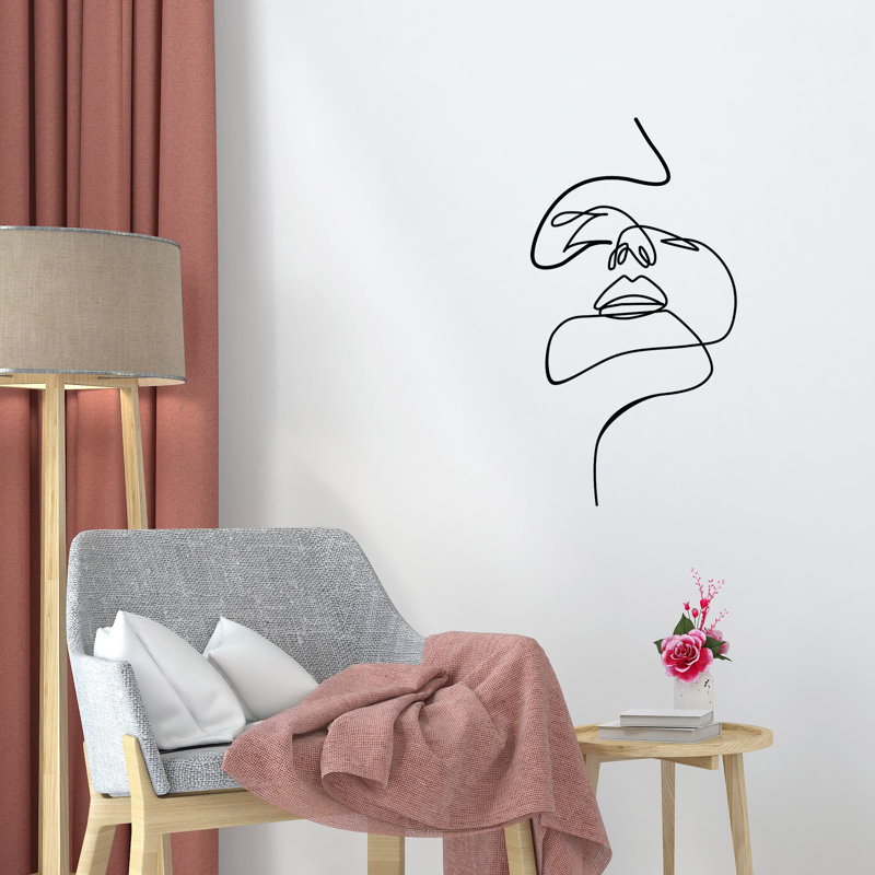 Stylish Metal Wall Accessory, Black, 14.2 x 26.8 inches | 100% Metal, Thickness: 0.05 inches | Durable & Eye-Catching Decorative Piece for Home or Office, Perfect for Modern Aesthetics