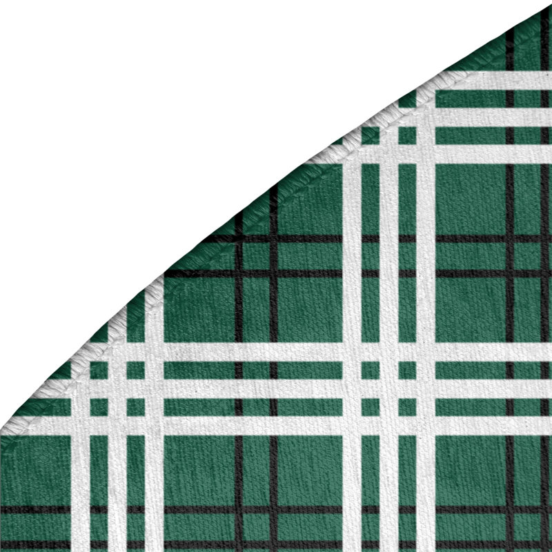 Plaid Indoor Rug, Round 5'