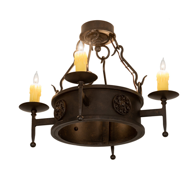 Lorenzo Semi Flush Mount, 18" H x 24" W x 24" D