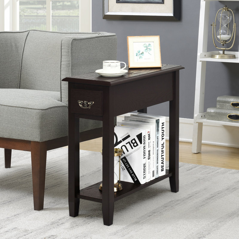 Lewallen End Table with Storage, Espresso