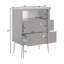 Abbegayle bedside table with a drawer, golden handles and feet-1702924380