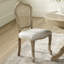 Tamkia 49 cm H Upholstered Linen Full Back Dining Chair in Brown