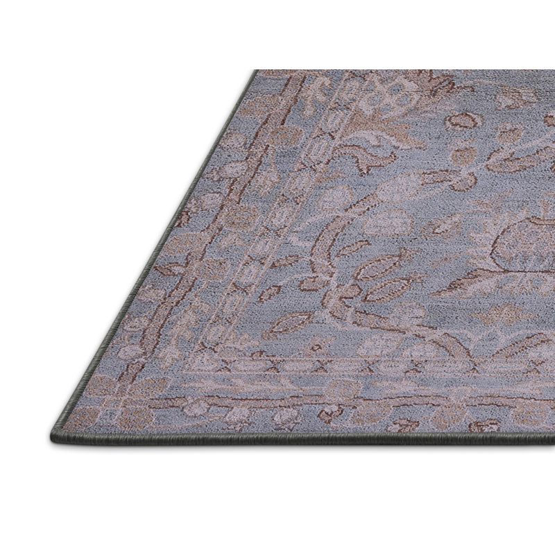 Tapis oriental bleu / brun Bartisan, Rectangle 5 pi x 8 pi
