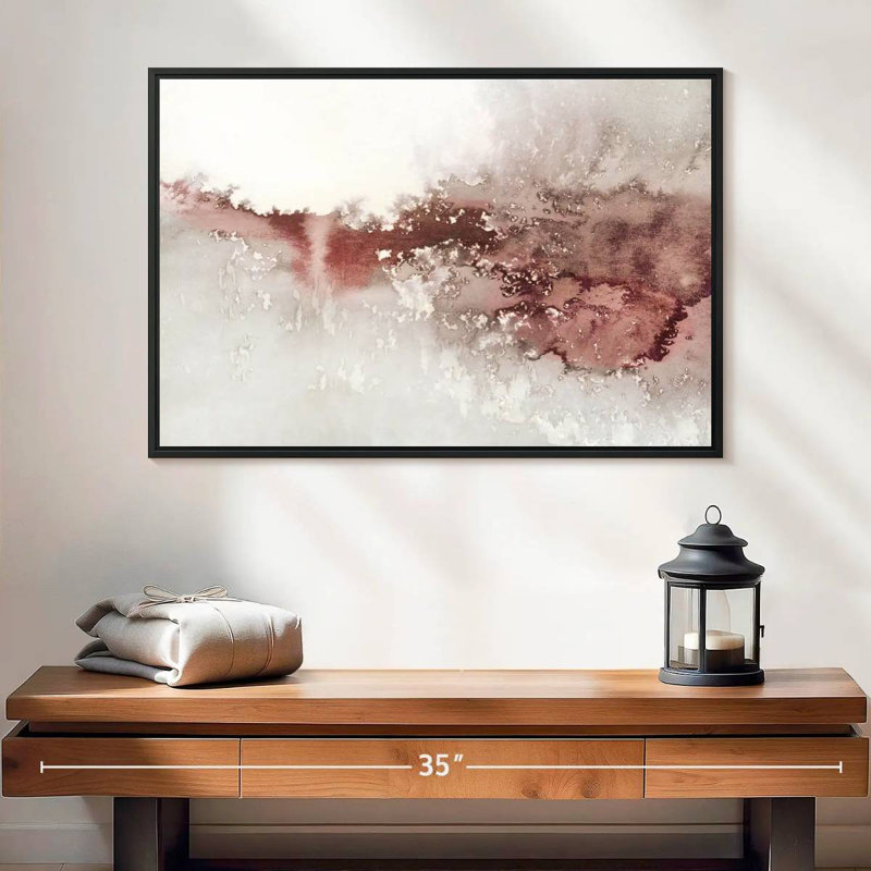 Douces vagues I, 25 po x 17 po, Cadre flottant noir