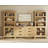 Entertainment Center With Bookshelves, Farmhouse TV Stand For 75 Inch TV, Wood Media Console With Glass Doors And 6 Storage Drawers For Living Room, Bedroom, Oak-105987902