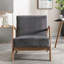 Chaise rembourrée en microfibre de style rétro-2021729987