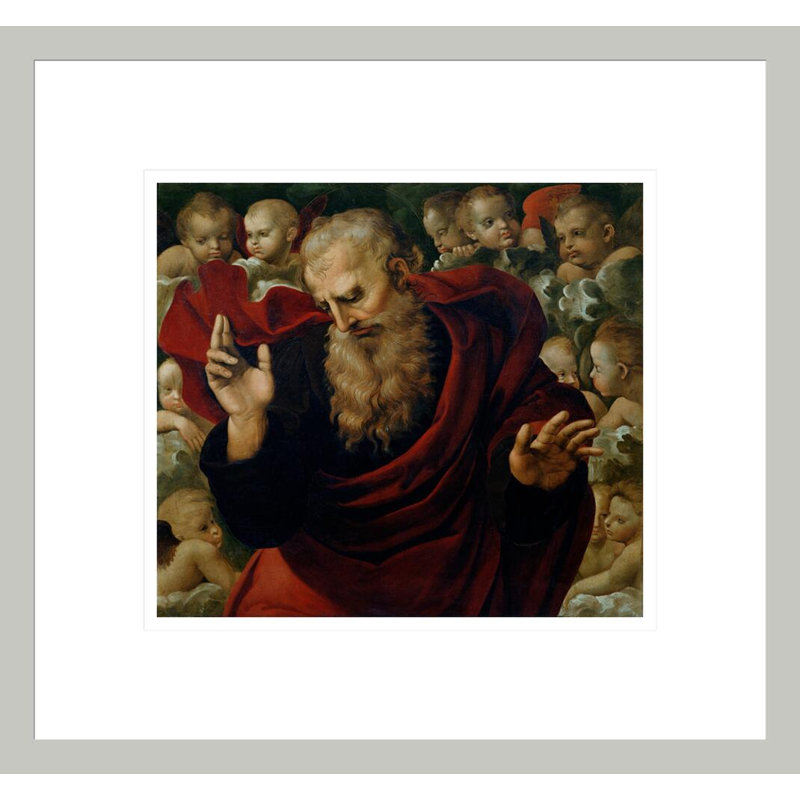 «God the Father Blessing» par Raphael, impression giclée sur cadre, H 13,75 po x l 14,7 po